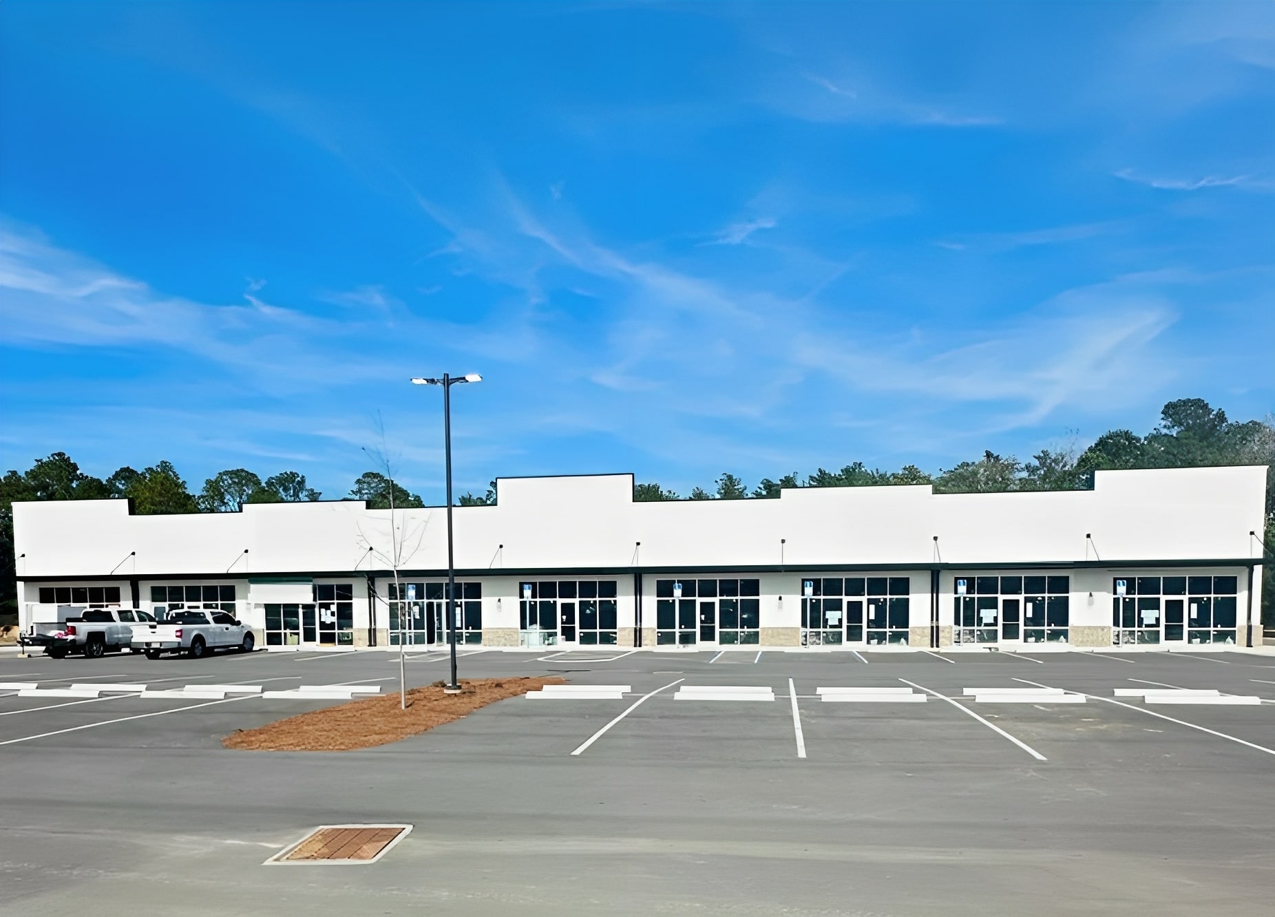Facade of a completed luxury business property